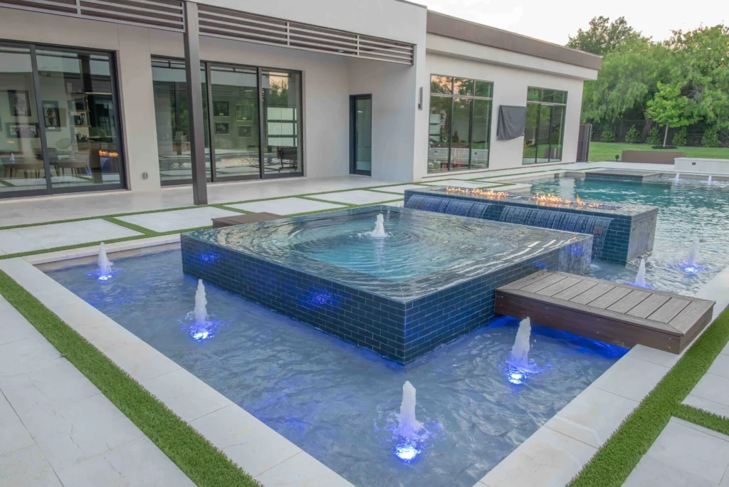 turf around big pool